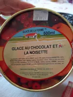 Glace au chocolat et à  la  noisette
