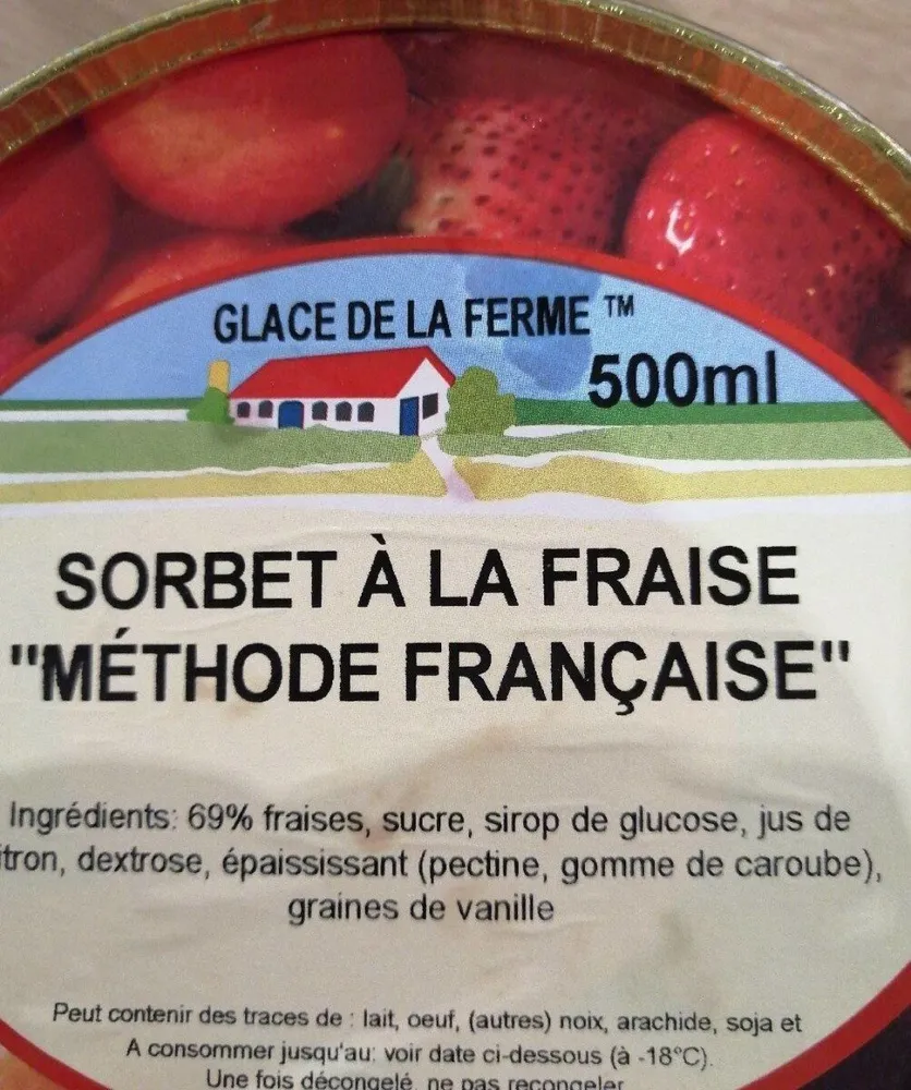 Sorbet à la fraise