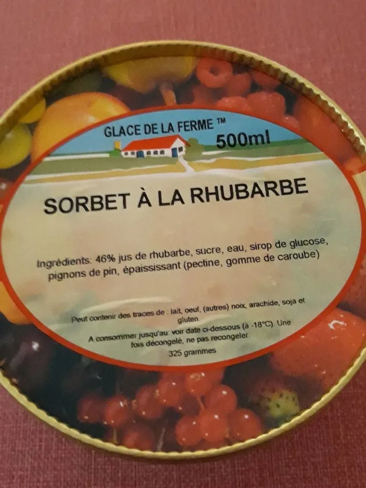 Sorbet à la rhubarbe