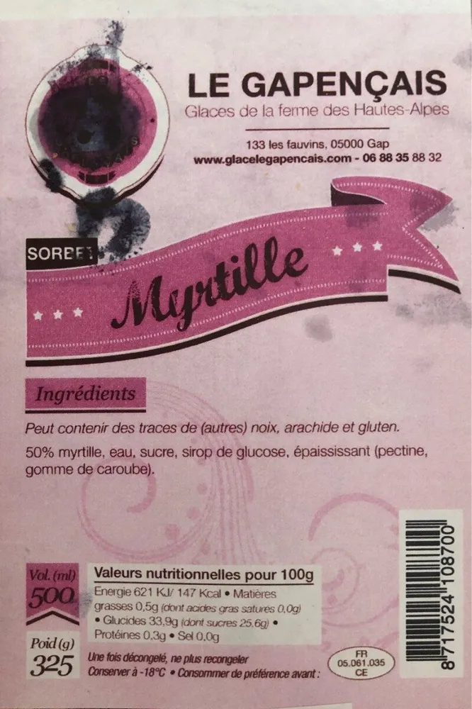 Sorbet Myrtille