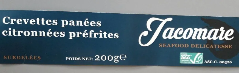 Crevettes panées Citronnées préfrites