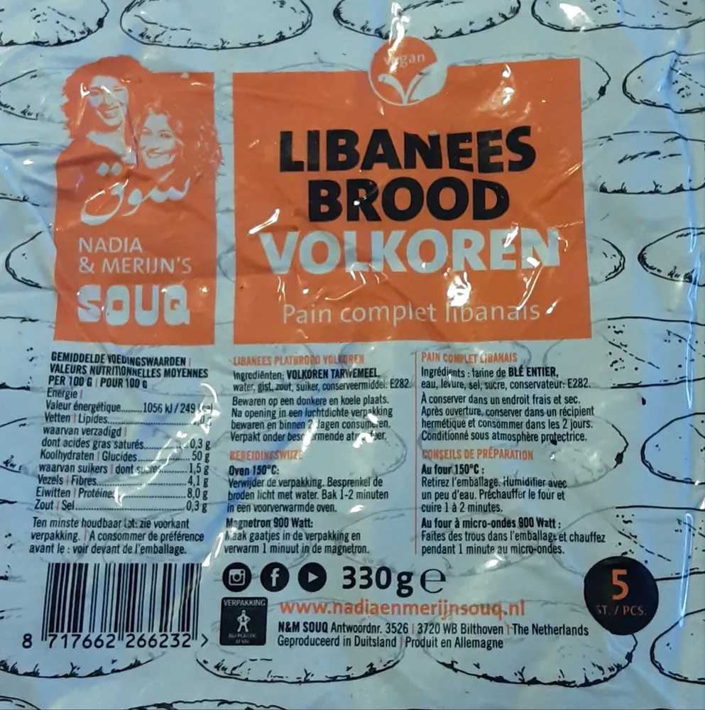 Libanees Brood Volkoren