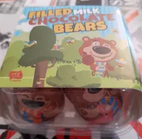 Filled milk chocolate bears