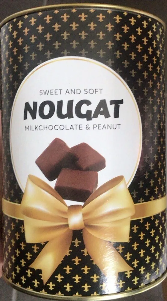 Nougat chocolat au mait et cacahuètes