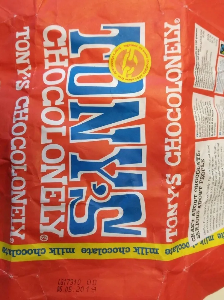 Tony's Chocolonely milk chocolate