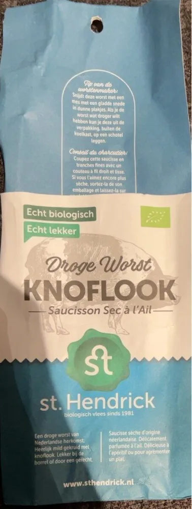 Droge worst knoflook Saucisson sec a l’ail