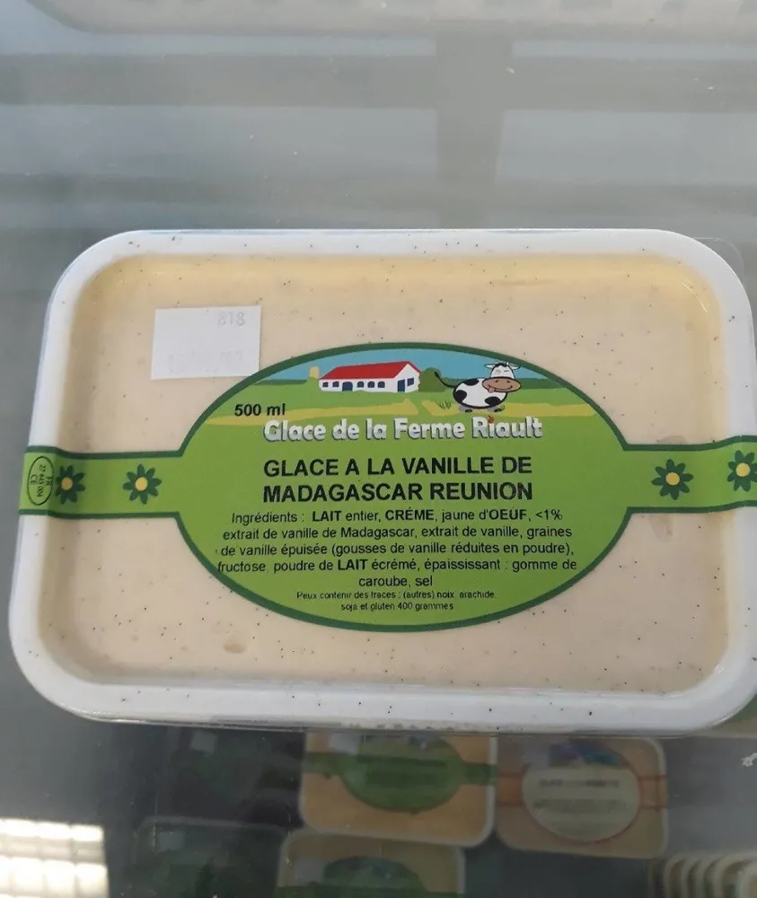 Glace à la vanille de Madagascar réunion