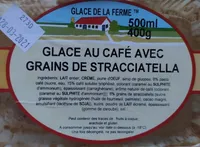 Glace au café avec grains de stracciatella