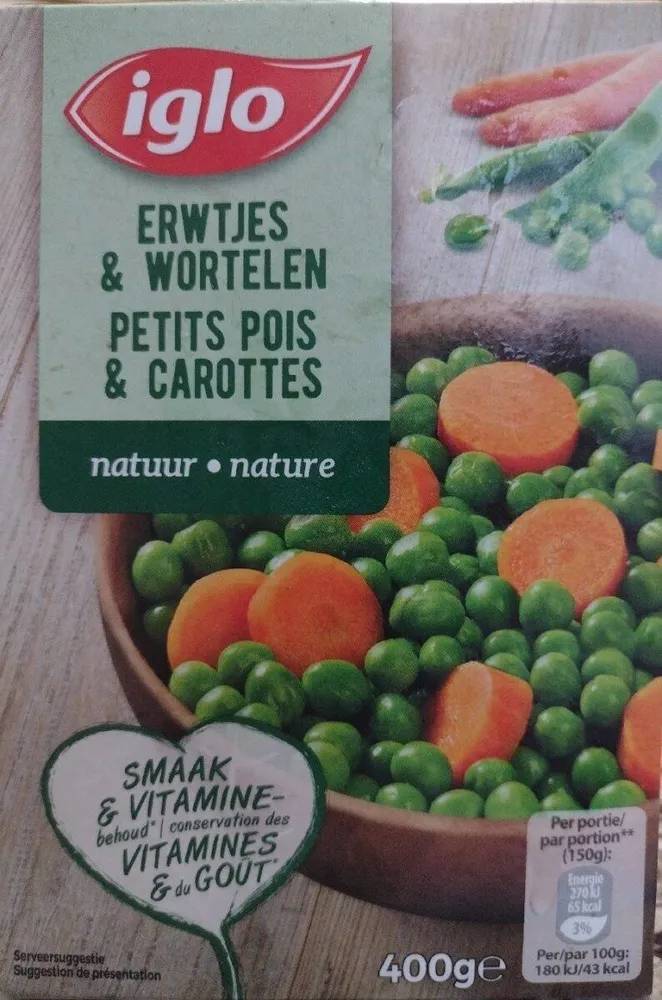 Iglo petits pois & carottes nature.