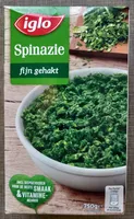 Spinazie, fijn gehakt, deelblokjes
