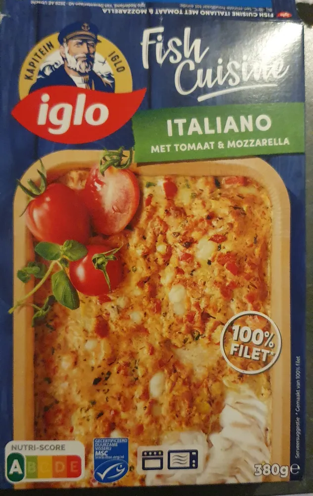 Fish Cuisine Italiano met tomaat & mozzarella