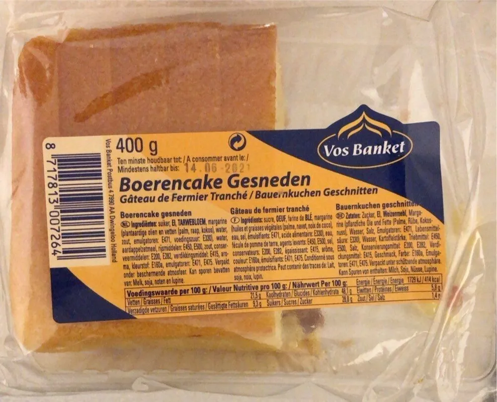 Boerencake Gesneden