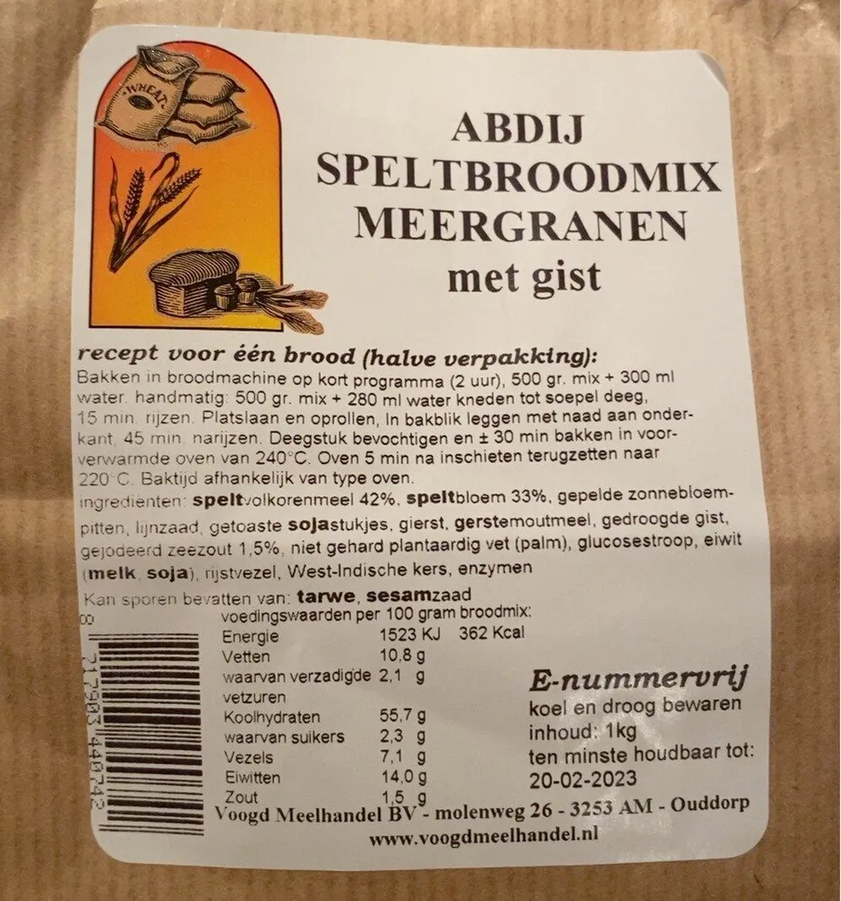 Abdij speltbroodmix meergranen
