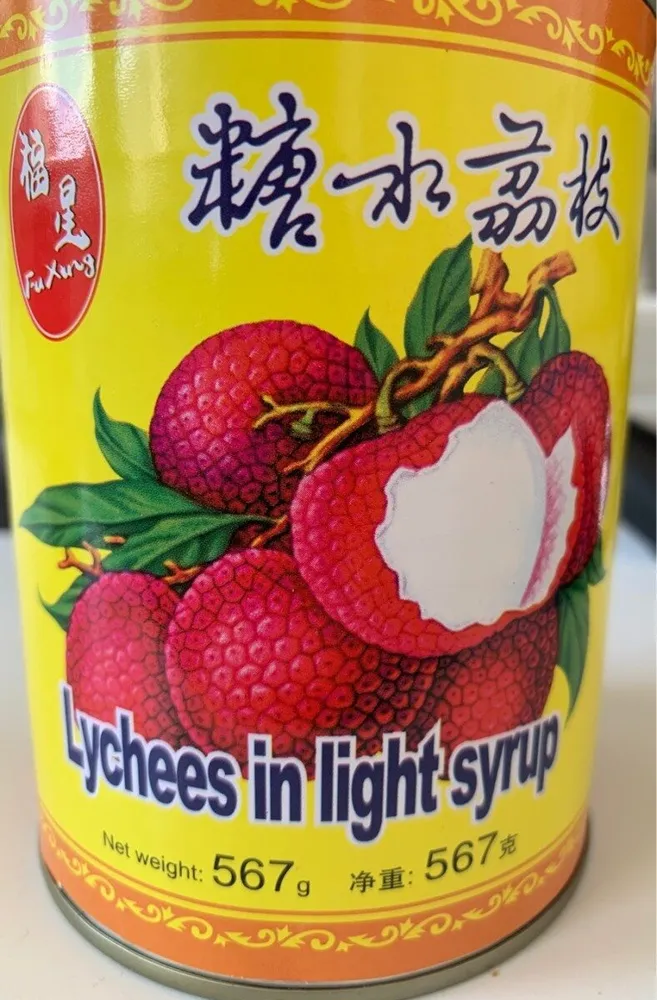 Lychees in light sirup