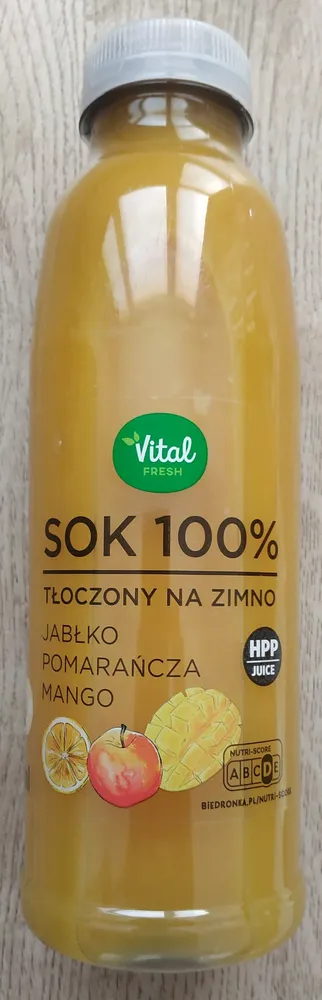Sok 100% Jabłko Pomarańcza Mango
