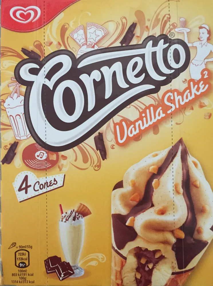 Cornetto vanilla shake