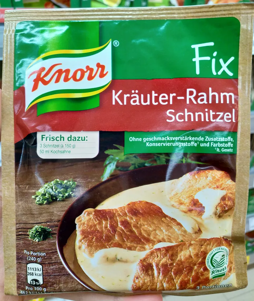 Fix für Kräuter-Rahm Schnitzel