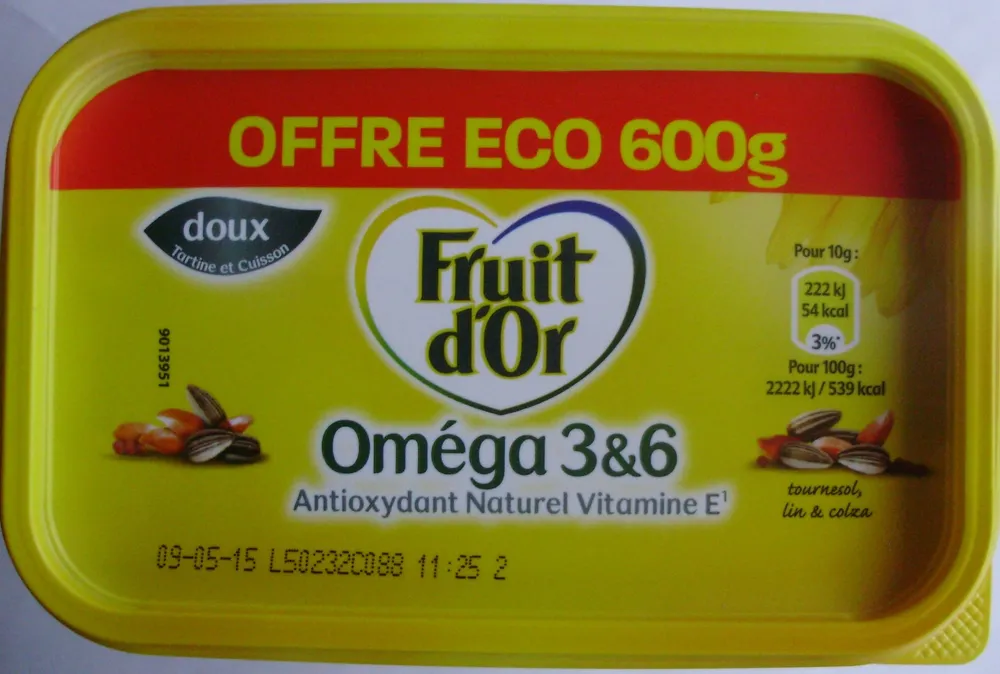 Oméga 3&6 doux (60 % MG) Tartine et Cuisson - Offre Eco 600 g