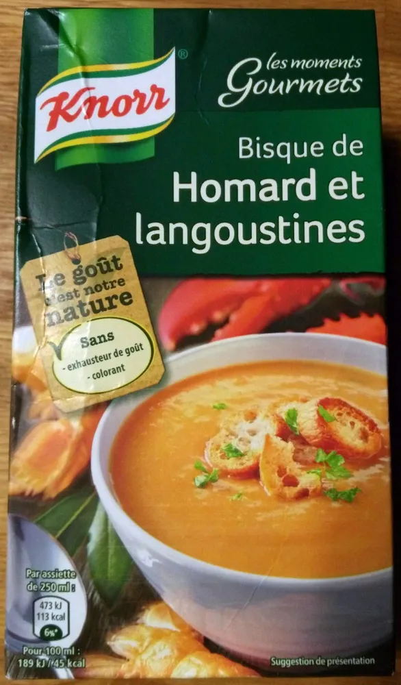 Bisque de Homard et Langoustines à la creme et au vin blanc