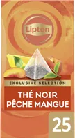 Lipton Exclusive Selection Thé Pêche et Mangue 25 sachets pyramides