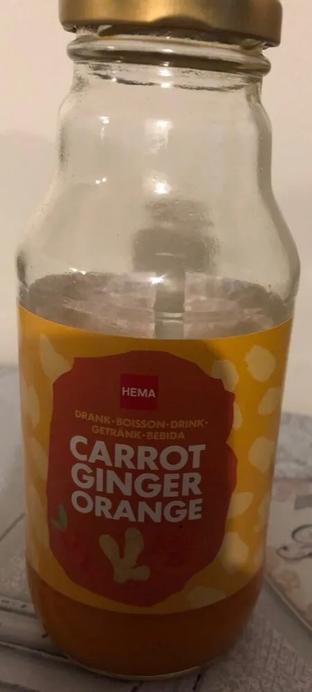 Jus carote orange ginger