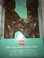 Chocolat au lait et confettis