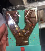 Milk chocolate confetti letter