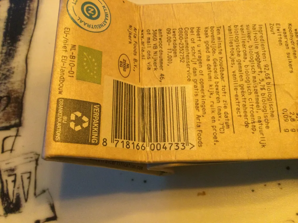 vanille yoghurt halfvol