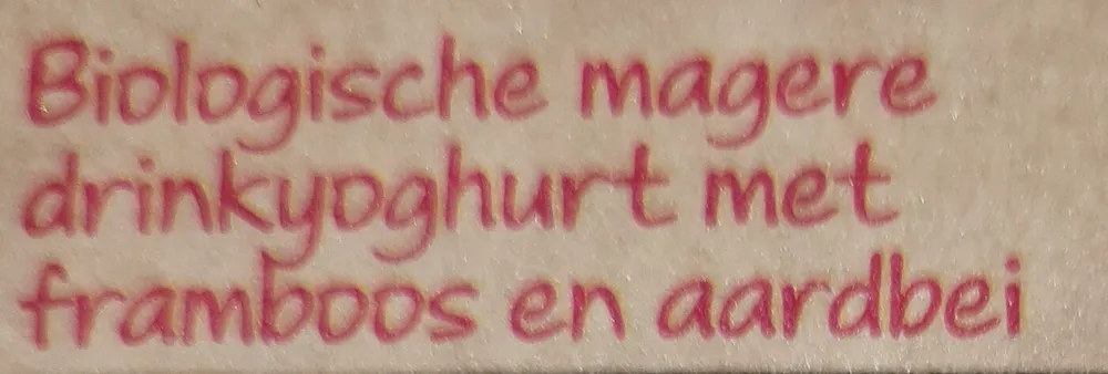 Drinkyoghurt met framboos en aardbei