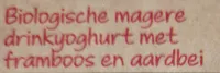 Drinkyoghurt met framboos en aardbei