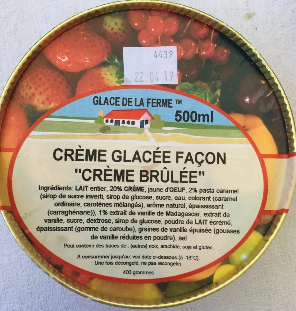 Crème glacée façon "crème brûlée"