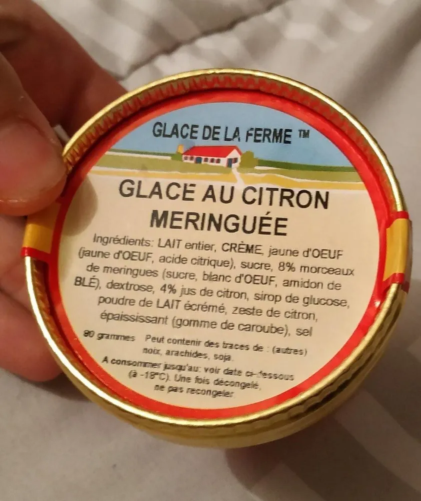 Glace artisanal citron meringuée