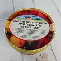 Glace au chocolat extra avec copeaux de chocolat noir