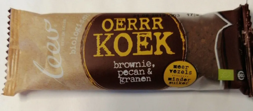 Oerrr koek brownie, peacan & granen