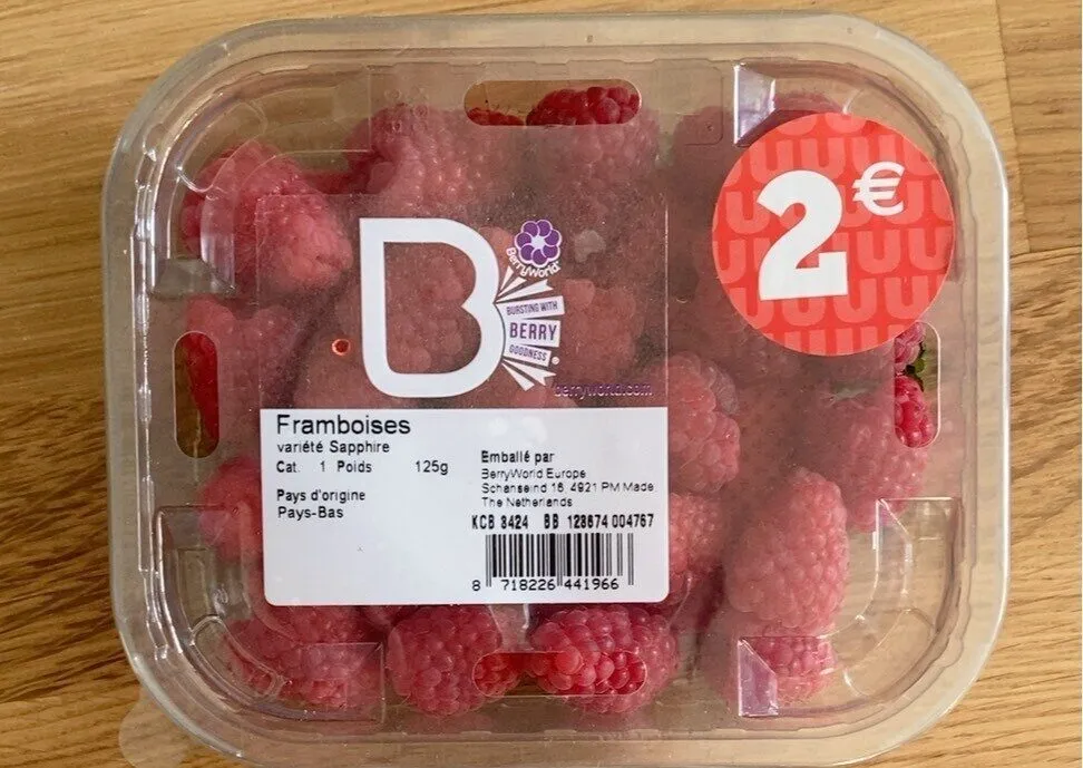 Framboises (Variété Sapphire)