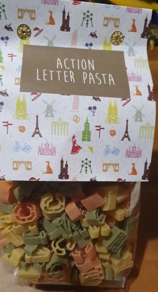 Action letter pasta