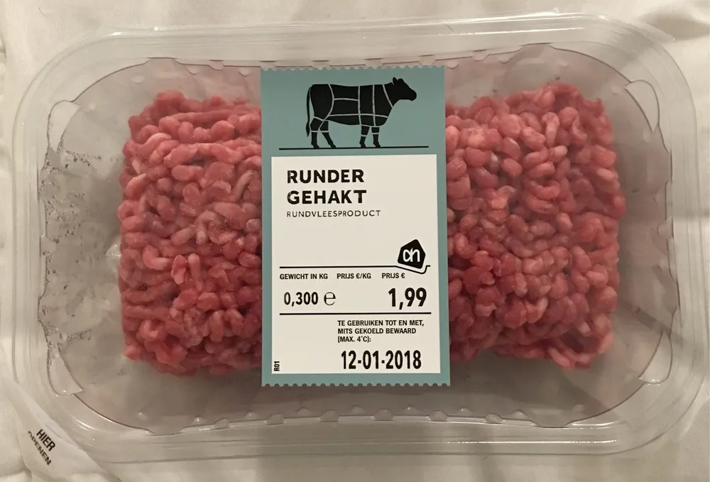 Rund Rundergehakt Schaaltje 300 Gram Koeling