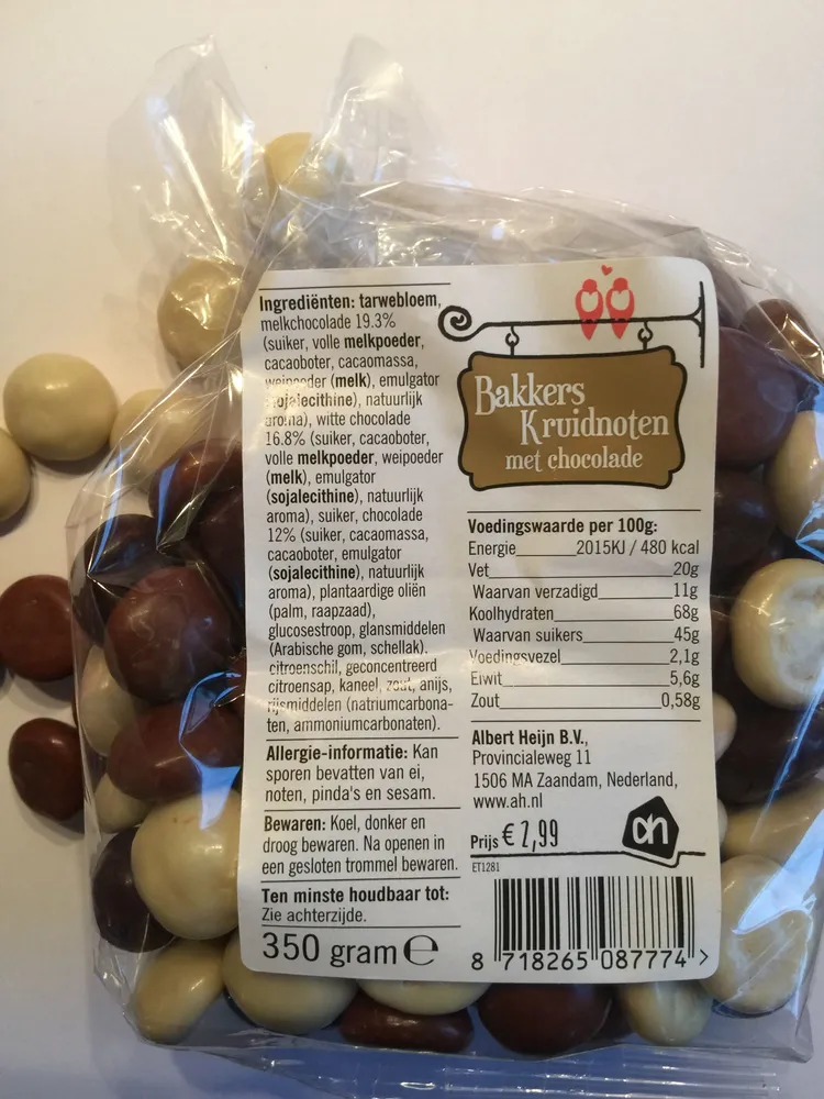Bakkers Kruidnoten met chocolade