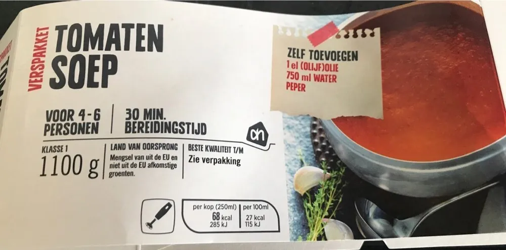 All ingredients for tomato soup