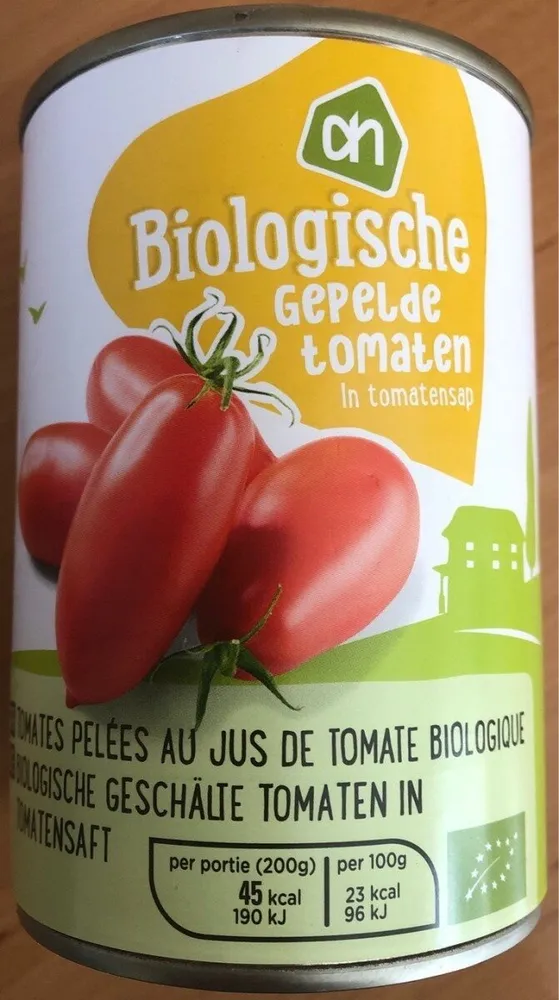 Biologische gepelde tomaten