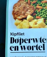 Kipfilet doperwten en wortel