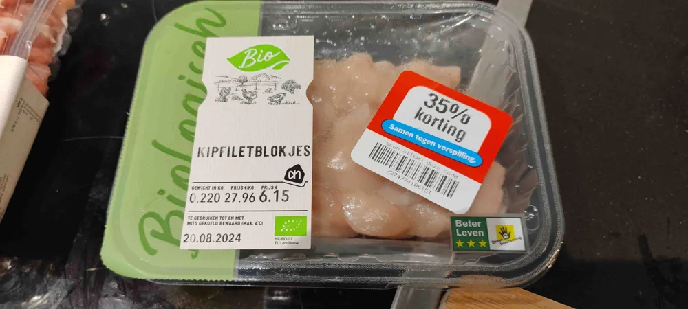 Kipfilet blokjes