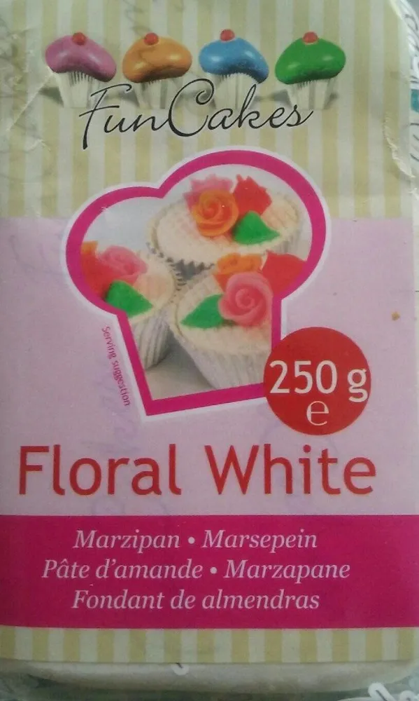 Floral white marzipan