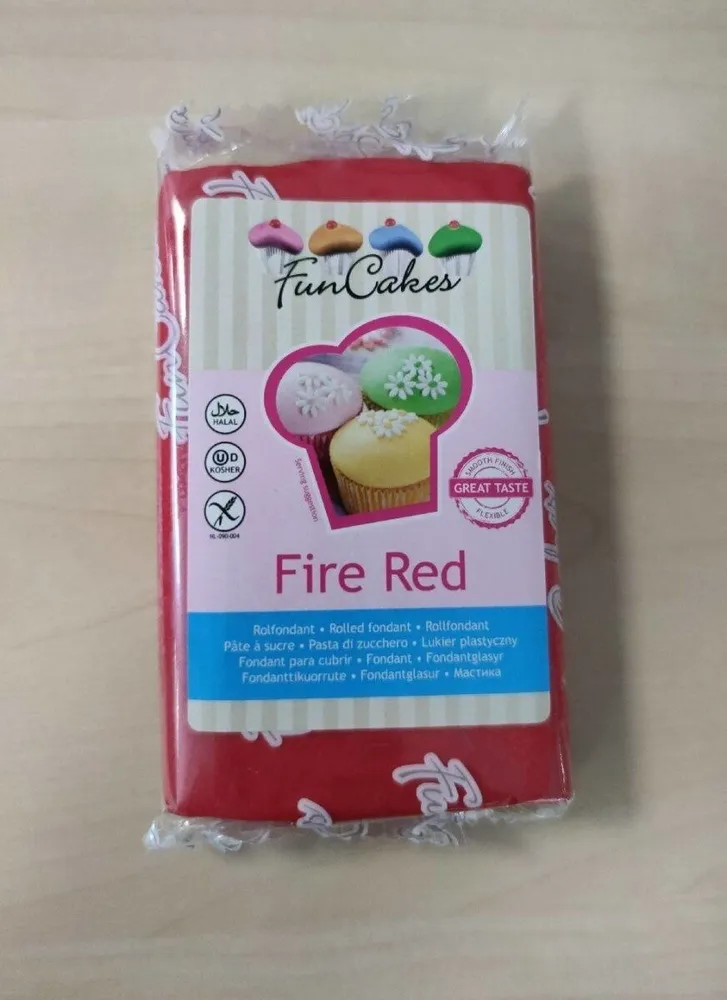 Pâte à Sucre - Rouge - 250G - Funcakes