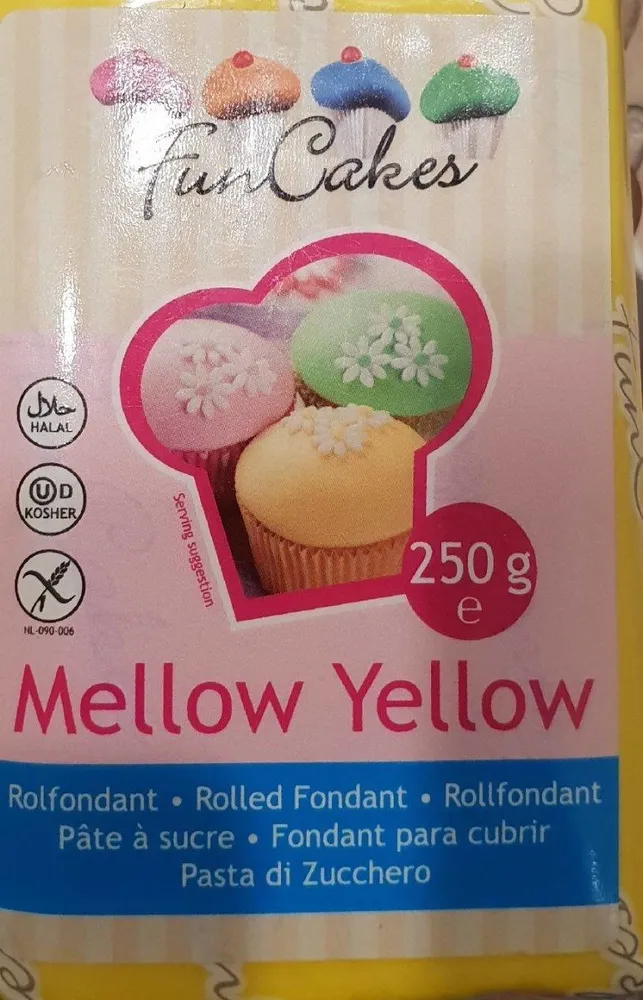 Pâte à Sucre - Jaune - 250G - Funcakes
