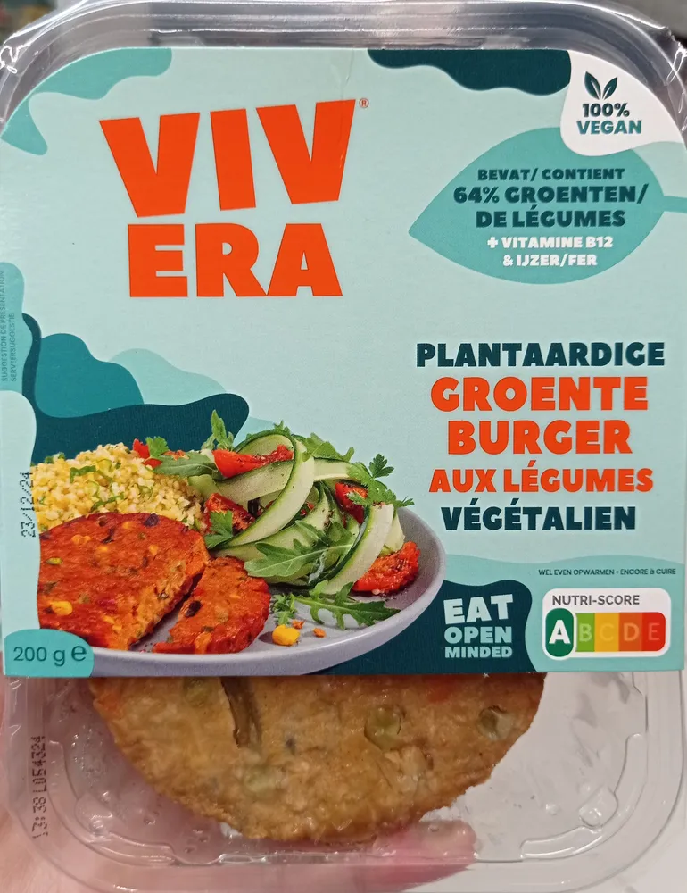 Burger aux légumes végétalien