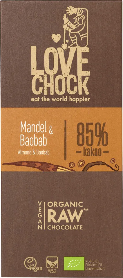 Chocolate 85% con almendras y baobab
