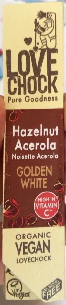 Chocolat noisette acerola golden white vegan