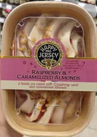 Raspberry & caramelized almonds