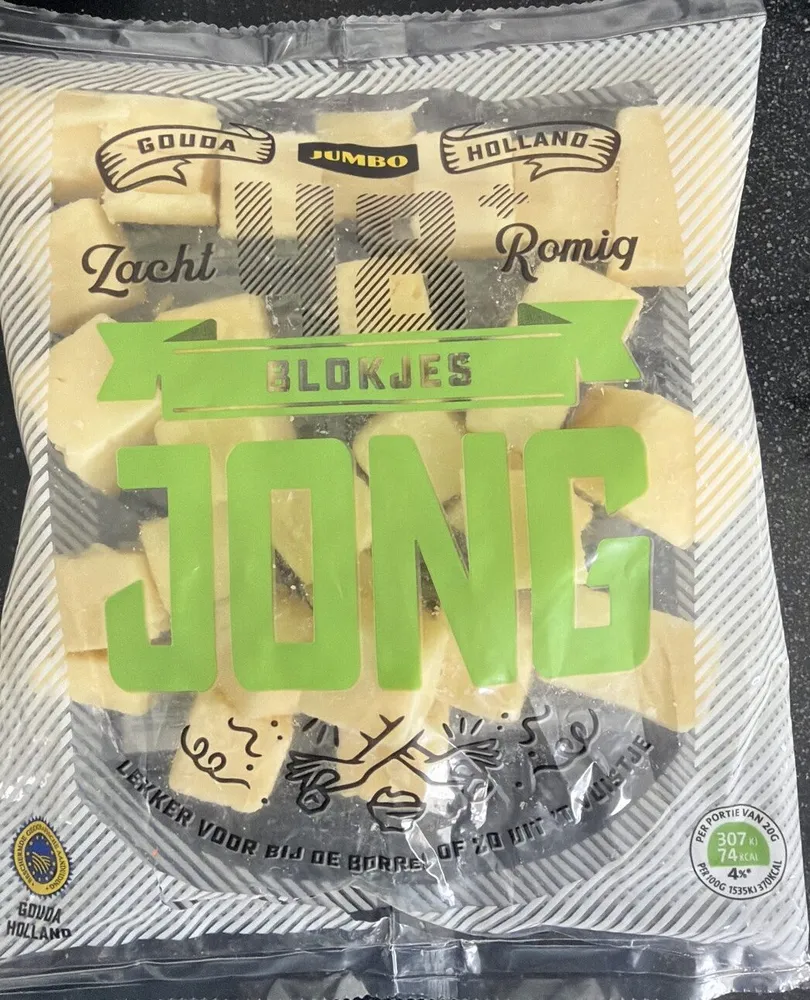 Jumbo Blokjes Jong Kaas 48+ 200 g